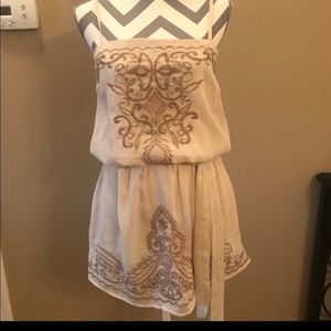 Boho Cute Mini Dress with Belt S
